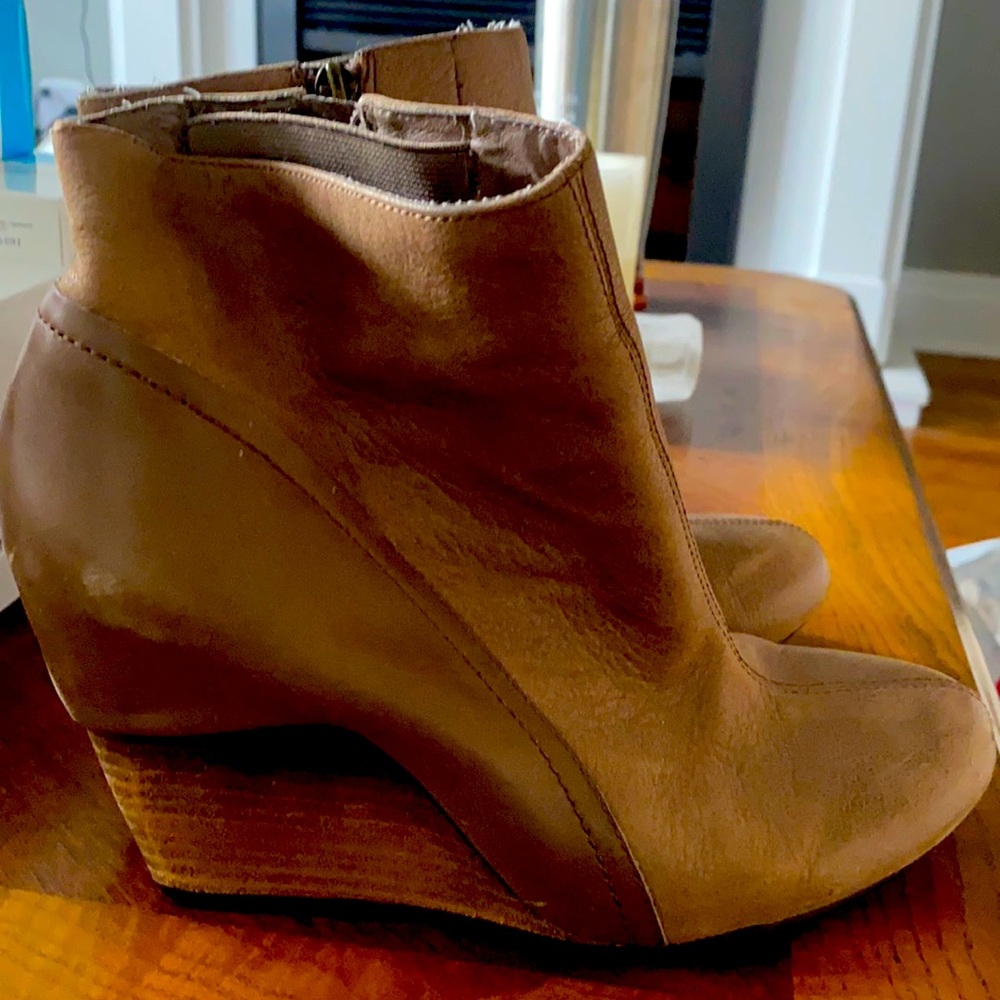 Vince Camuto Brown Wedge Boots